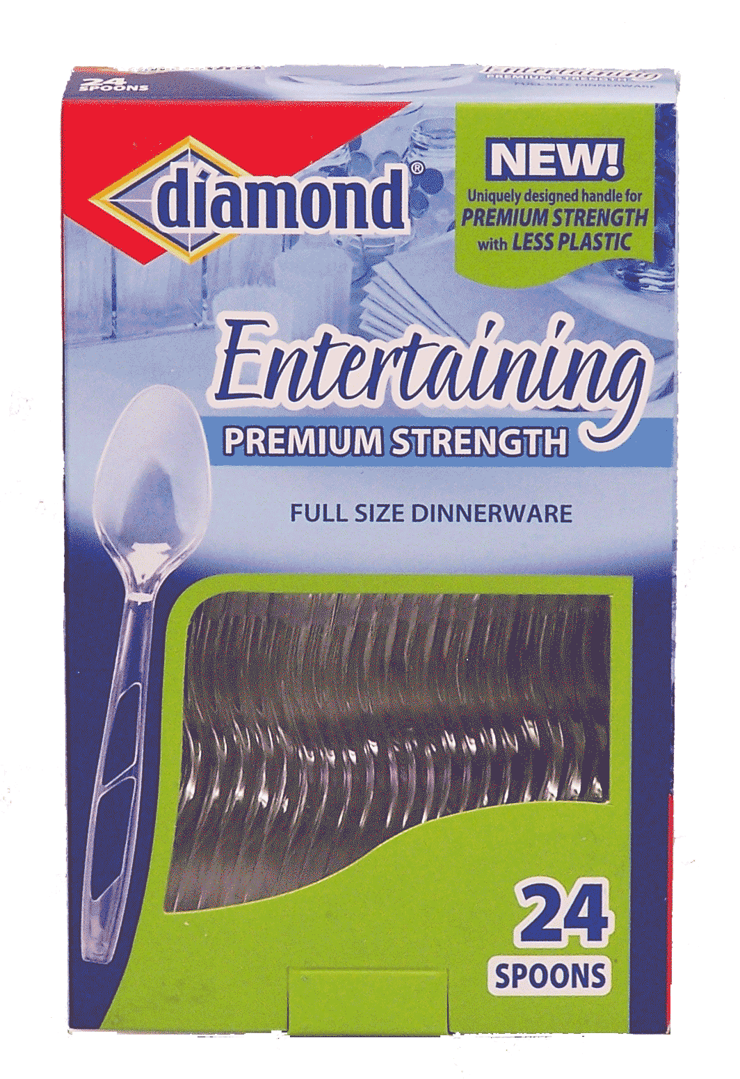 Diamond Entertaining premium strength full size dinnerware, spoons Full-Size Picture